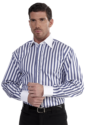 White contrast collar mens shirts